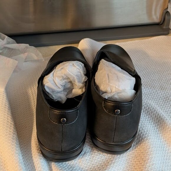 Ros Hommerson Slide In Black Leather Shoes Size 7.5 W Item # 62035-10 - - Picture 6 of 9